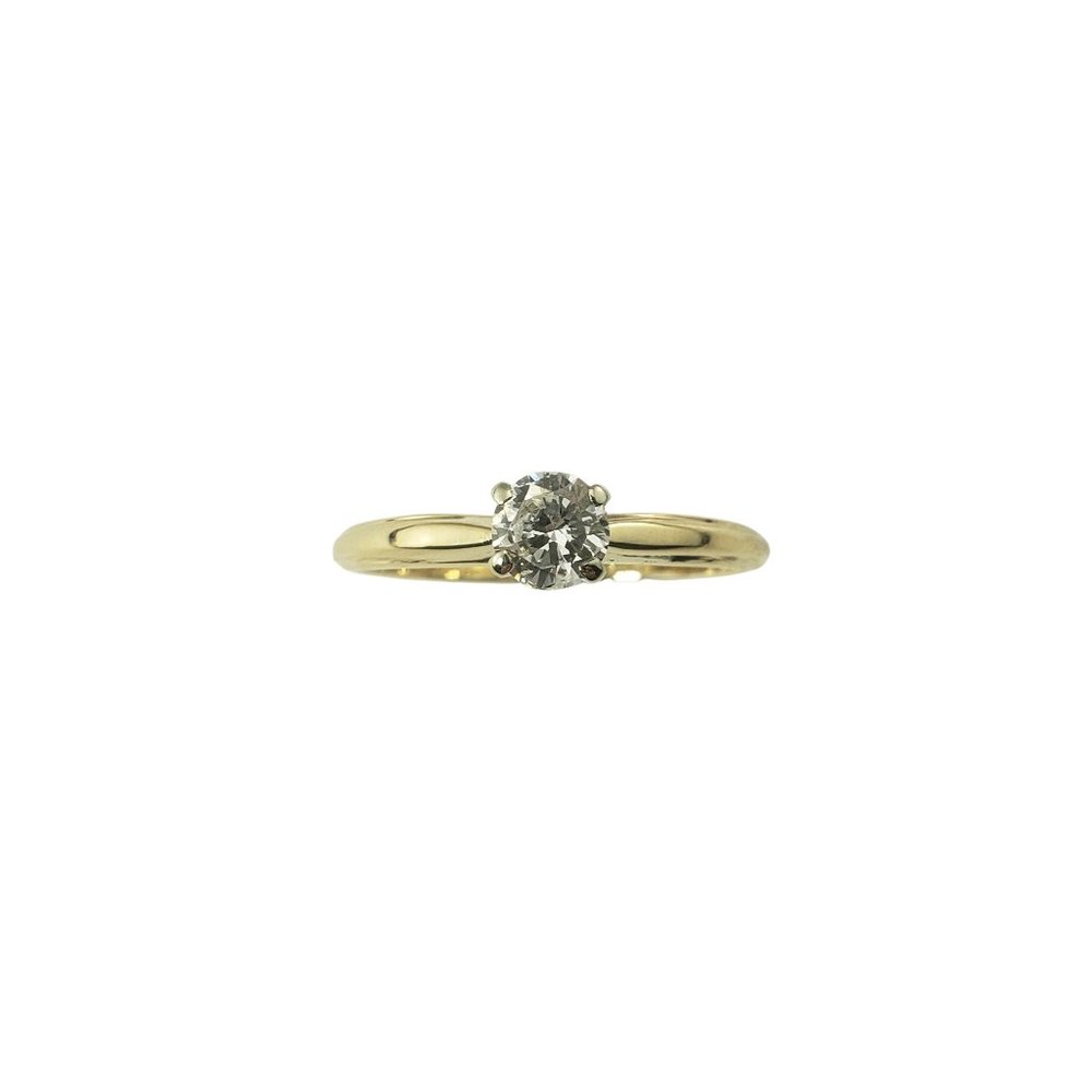 Vintage 14 Karat Yellow Gold Diamond Engagement Ring Size 8 #11894